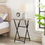 Rustic Brown and Black Folding Dining Tray Table