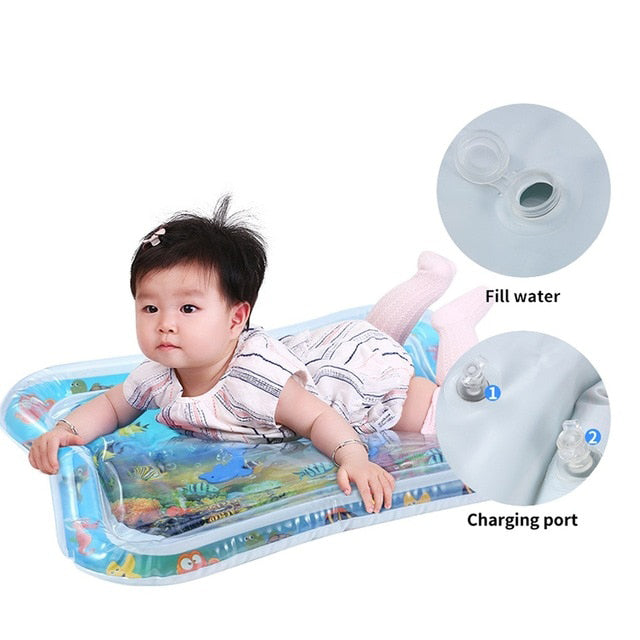 Tapis de jeu aquatique gonflable pour bébé pour un moment de jeu sur le ventre