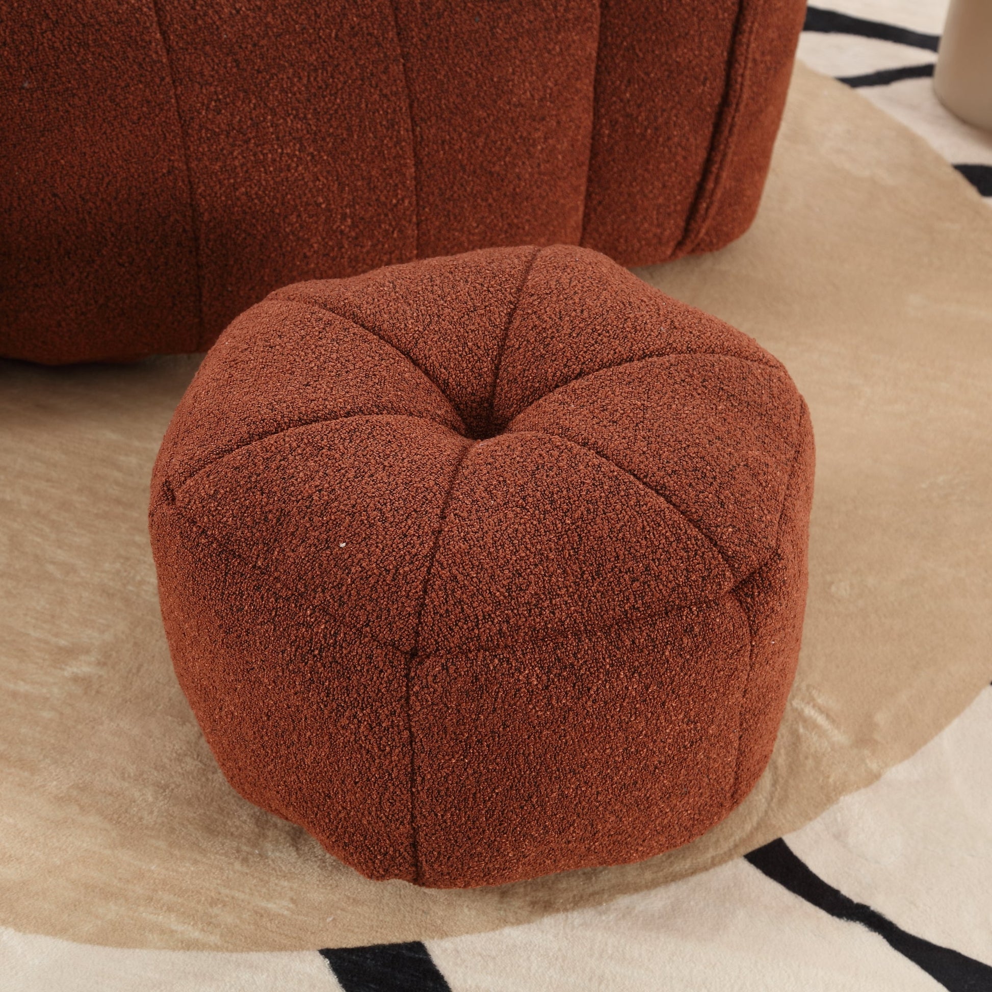 Soft Bean Bag Chair with High Resilient Foam(Chips)for living room and bedroom Comfortable Square Lazy Sofa with  Footstool - Korvel
