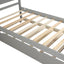 Cama Plataforma Gris con Estructura de Cama Trundle de Tamaño Individual