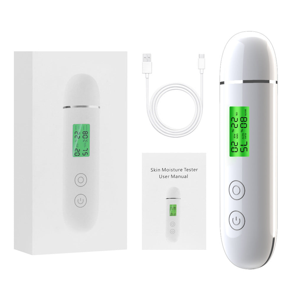 USB skin moisture tester, skin oil digital detection analyzer, including mask fluorescent detection pen - Korvel
