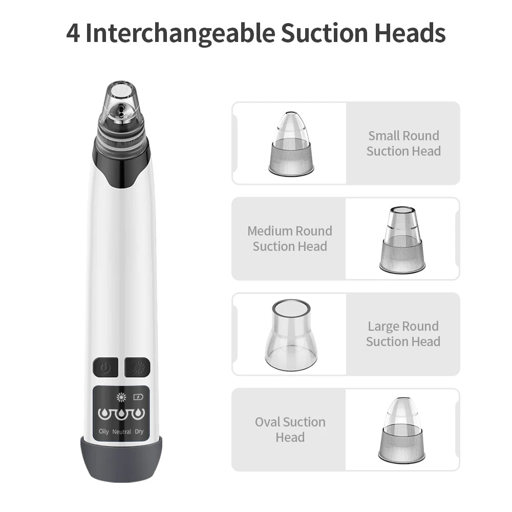 Hot Compress Blackhead Remover Vacuum Suction Acne Pore Cleaner Electric Nose Face Deep Cleansing Skin Care Device Birthday Gift - Korvel
