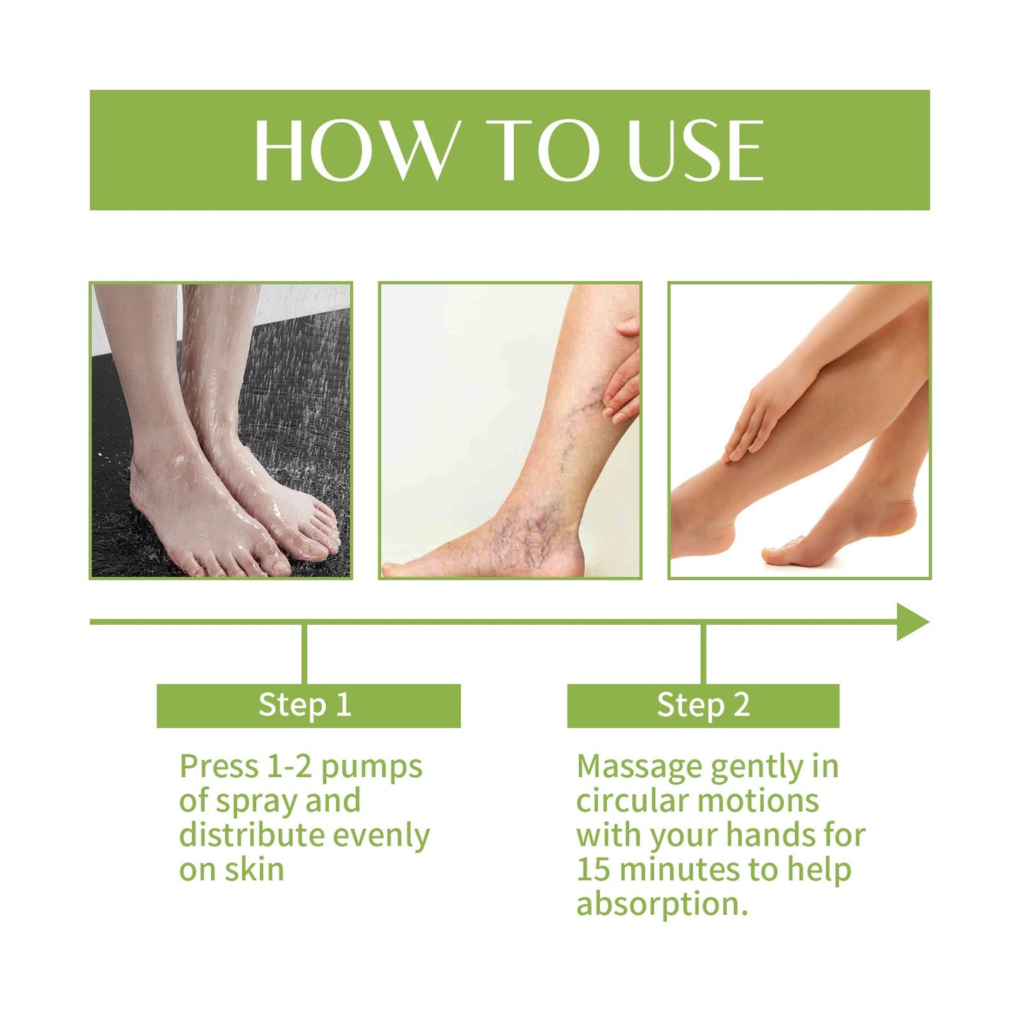Varicose Veins Soothing Spray, Relief Of Sore Leg Muscles Massage Repair Earthworm Leg Vein Treatment Spray - Korvel