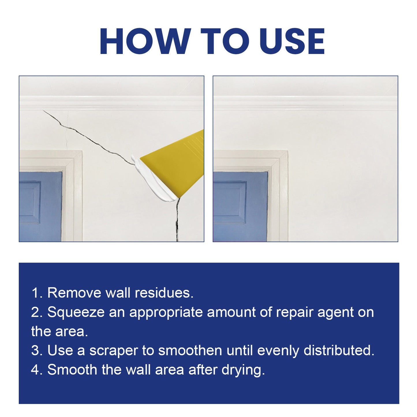 White Wall Repair Paste, Wall Maintenance Renovation Cover Repair Household Wall Repair Paste - Korvel