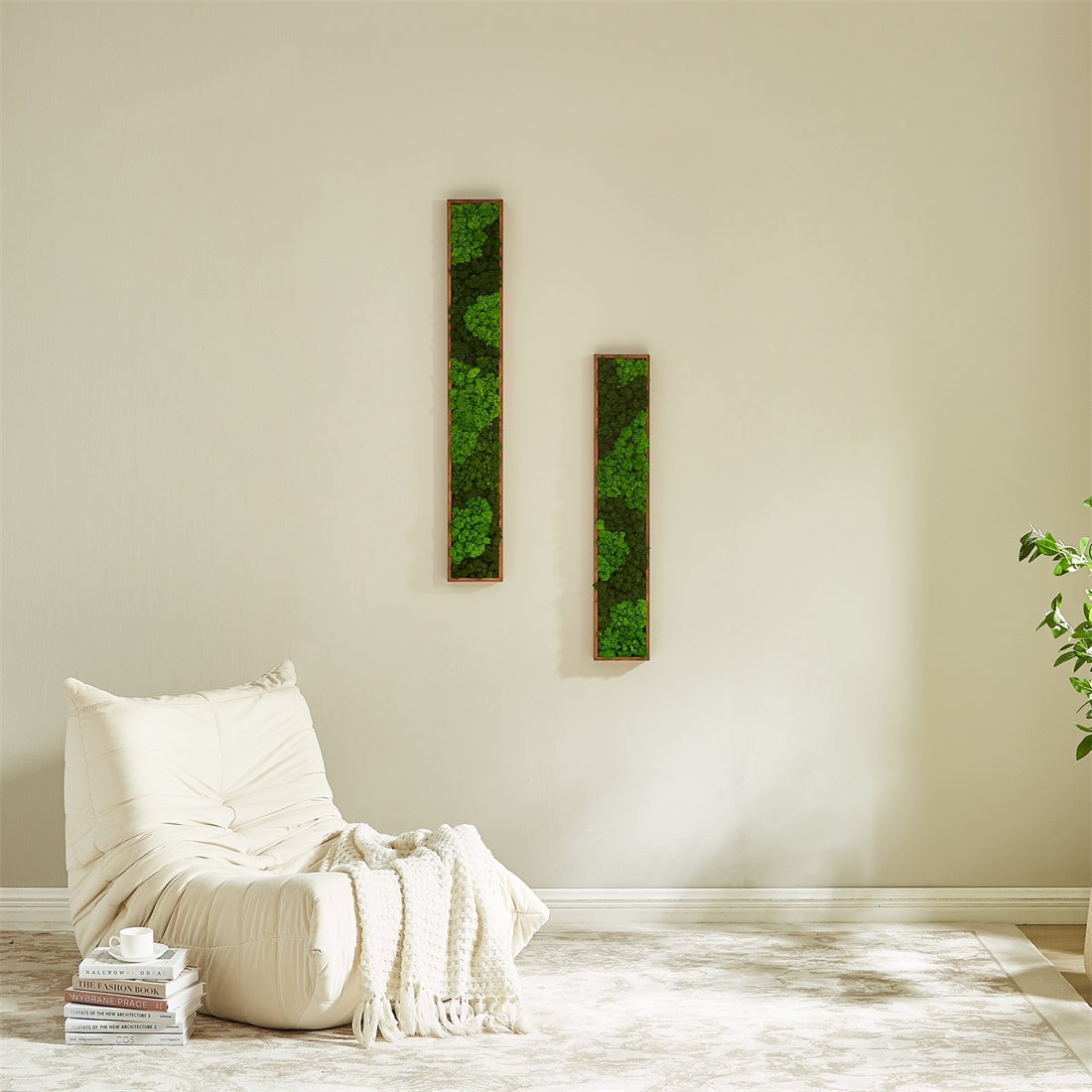 Art mural rectangulaire moyen en mousse mixte