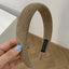 Candy colored velvet with wide edge sponge headband flocking - Korvel
