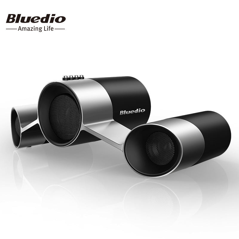 Bluedio US Wireless Home Audio Speaker System Patented Three Drivers Bluetooth speakers with Microphone Bass 3D Sound Surround - Korvel