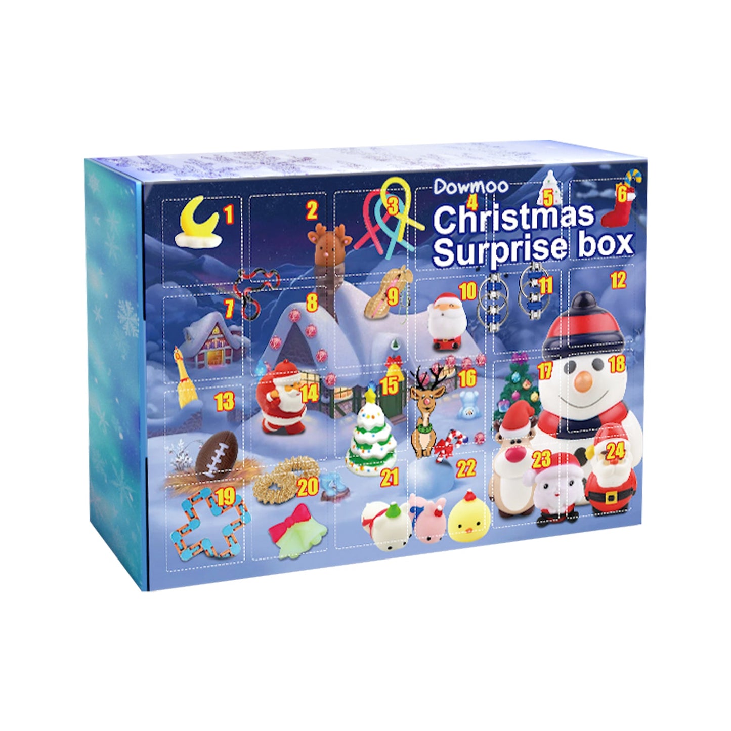 Christmas Surprise Blind Box, Christmas Relief Toys Celebration Atmosphere 24 Random Hidden Blind Box Gifts - Korvel