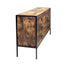 Industrial Style 6 Drawer Double Dresser in Rustic Brown