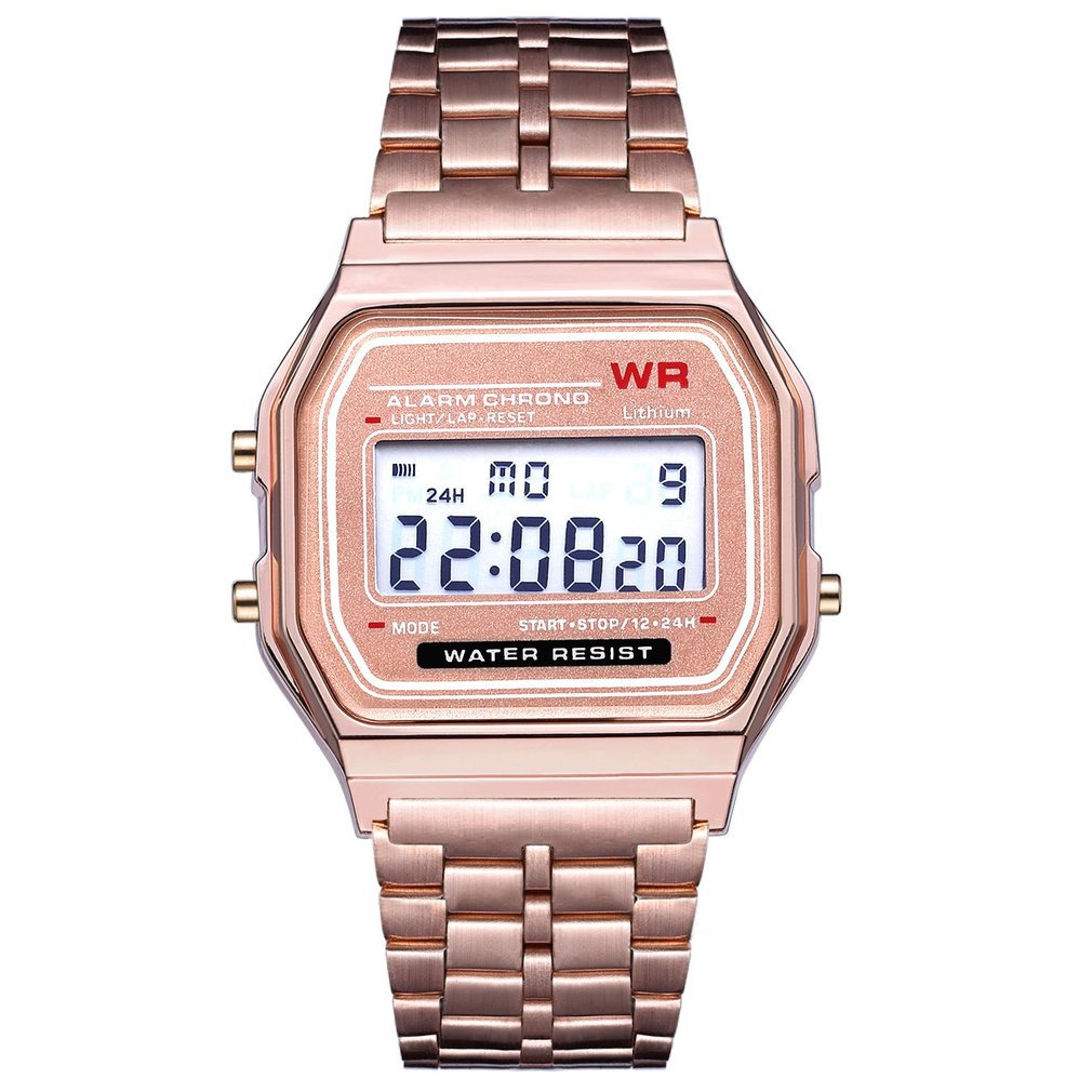 Multi-Color Electronic Steel Strip Watch for Kids