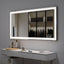 48x24 inch LED bathroom makeup mirror wall mounted adjustable light anti fog touch switch with memory intelligent large bathroom - Korvel