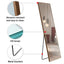 60x17 Brown Solid Wood Frame Full-length Mirror, Dressing Mirror, Bedroom Home Porch - Korvel