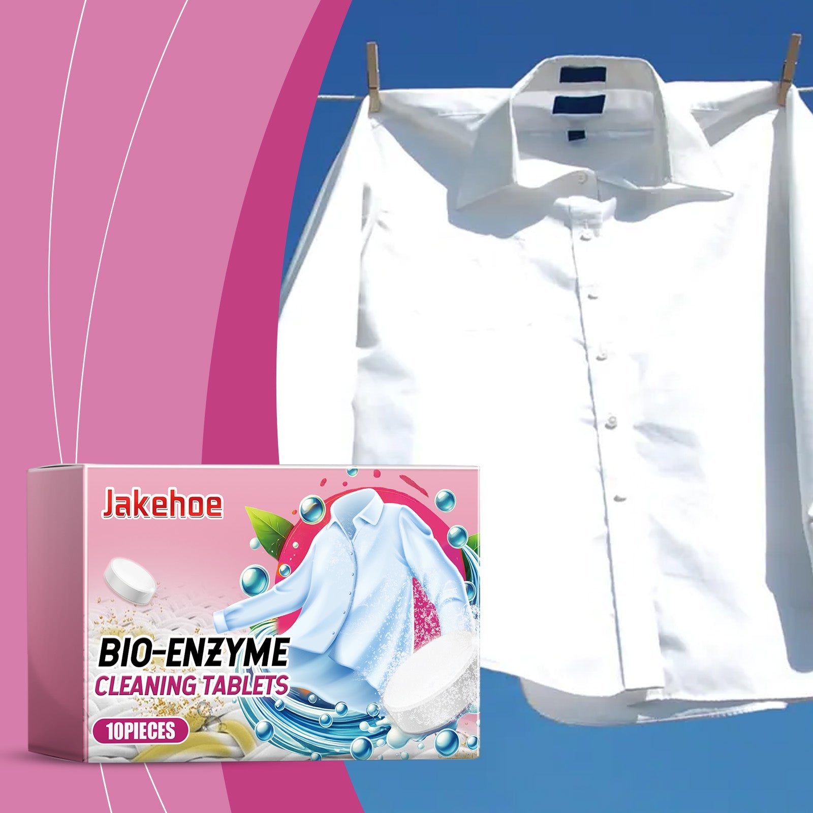 Clothing Decontamination Effervescent Tablet Biological Enzyme Explosion Salt Household Clothing Decontamination Decontamination Stain Leave Fragrance Cleaning - Korvel