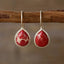 Copper Natural Stone Teardrop Shape Earrings - Korvel