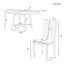 TREXM 5-Piece Farmhouse Dining Table Set Wood Round Extendable Dining Table and 4 Upholstered Dining Chairs (Natural Wood Wash) - Korvel