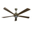 60 "modern wooden ceiling fan with lighting and remote control, 6-speed noiseless reversible DC motor ceiling fan - Korvel