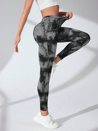 Tie-Dye High Waist Active Leggings - Korvel