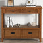 36'' Farmhouse Pine Wood Console Table Entry Sofa Table with 4 Drawers & 1 Storage Shelf (Brown) - Korvel