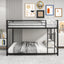 Metal Bunk Bed Full Over Full Bunk Bed Frame with Safety Guard Rails Heavy Duty Space-Saving Design Easy Assembly Black - Korvel