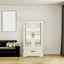 Elegant Lighted Curio Display Cabinet with Adjustable Shelves