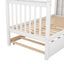 Twin over Twin Bunk Bed with Trundle and Storage  White - Korvel
