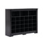 ONTREND Sleek Design 24 Shoe Cabinet - Modern Black Organizer