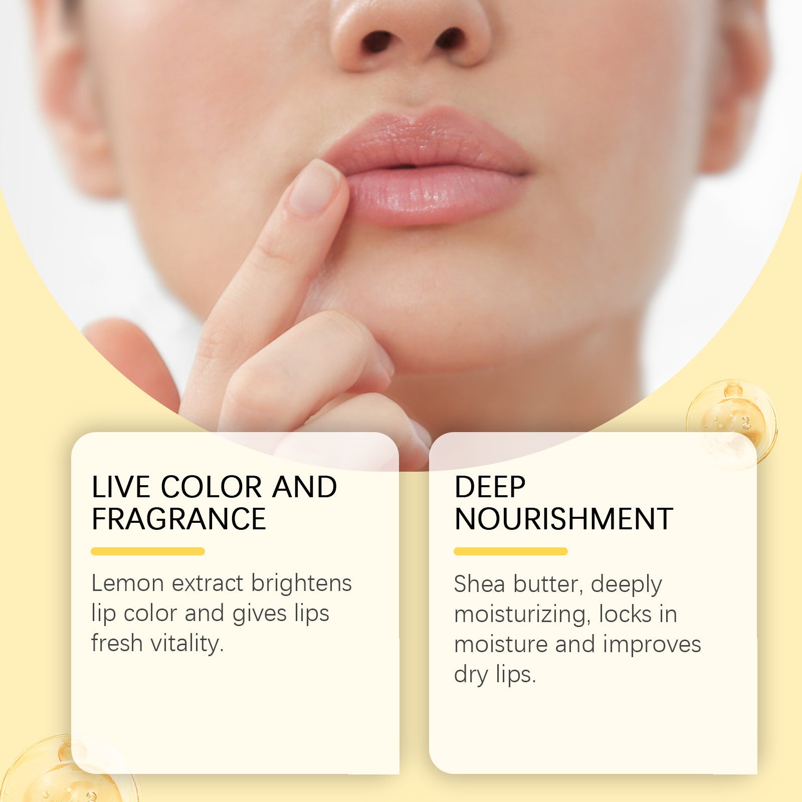 Lemon and Ginger Lip Balm Moisturize and Moisturize with Lemon and Prevent dry and cracking Nourishing Lip Balm - Korvel