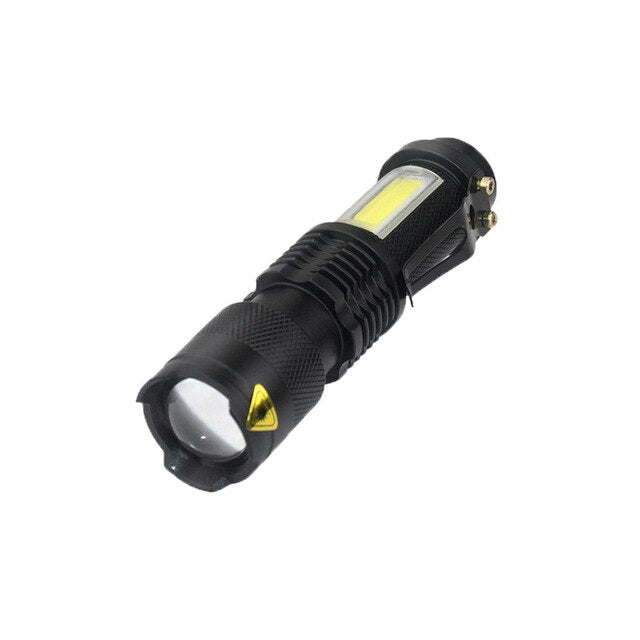 3800LM XML Q5+COB Waterproof Powerful Led Flashlight Torch ZOOM Mini Q5 Hand Lamp Linterna Led for Hiking/Fishing/Camping/Biking - Korvel