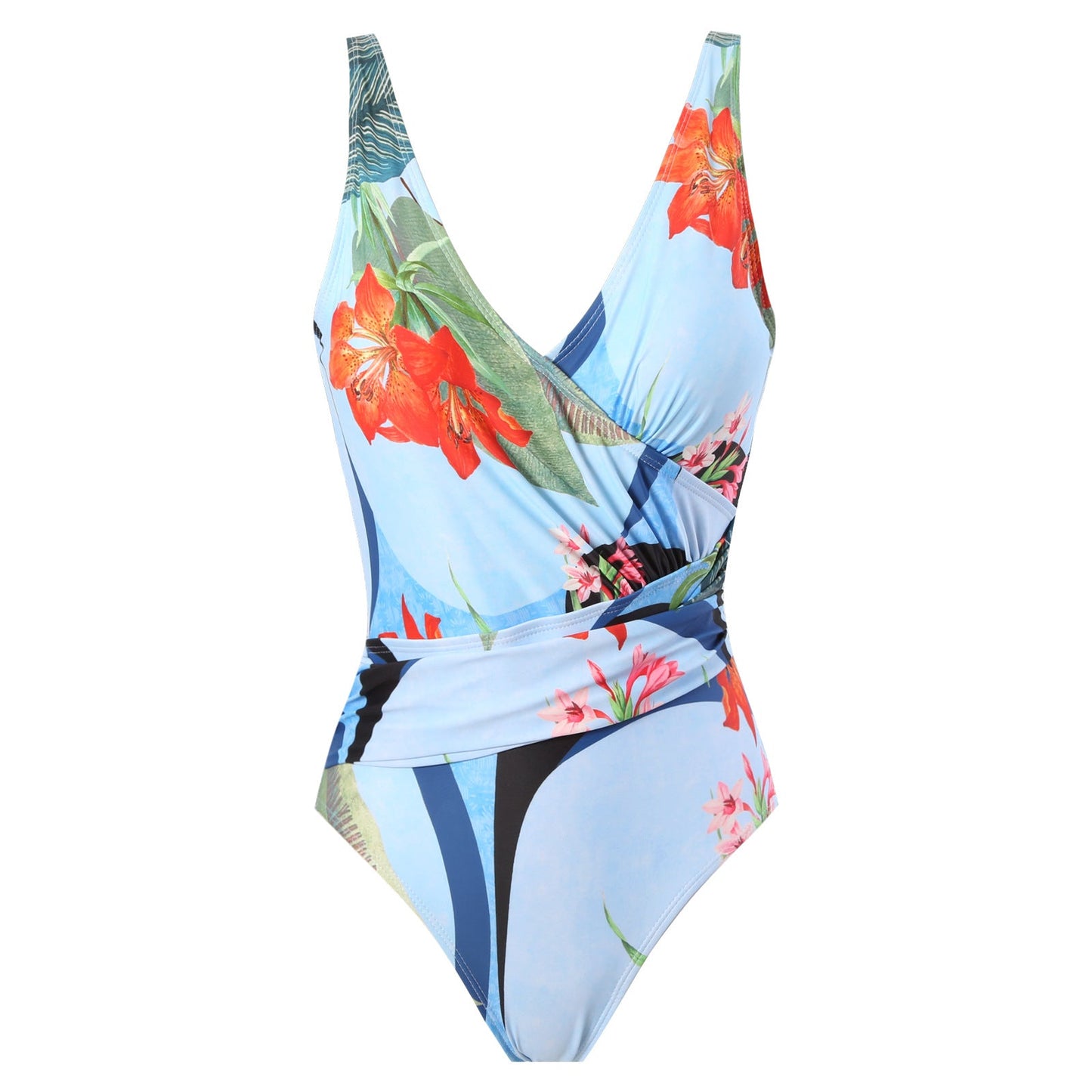 French Retro Two-Piece Bikini for Beach Getaways