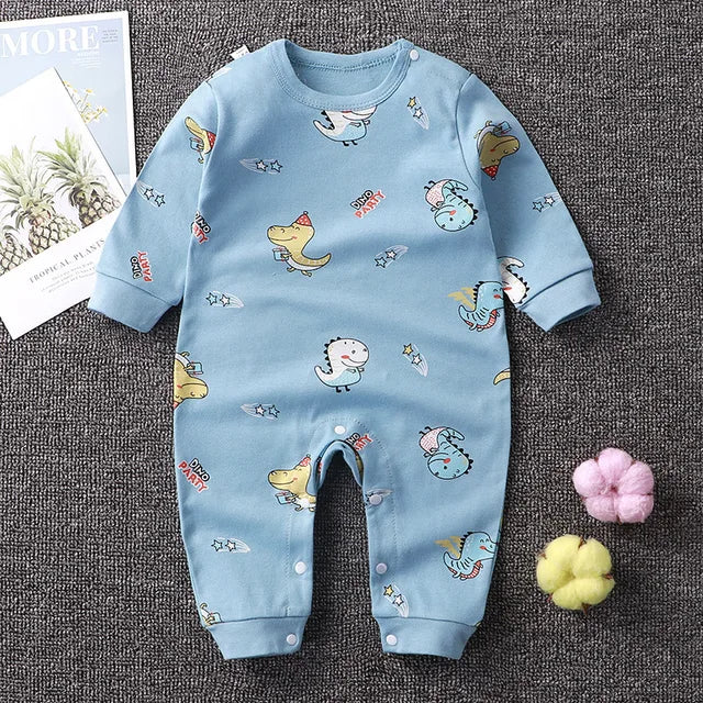 2024 Spring Autumn 0-2 Years Old Baby Romper Baby Jumpsuit Boys Girls Long-sleeved Trousers Newborn Romper Climbing Clothes - Korvel