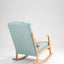 Premium Upholstered Rocking Chair with Lumbar Pillow
