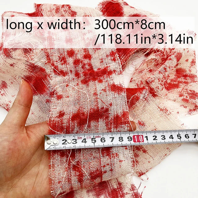 Halloween Bloody Cloth Strips for Spooky Decor