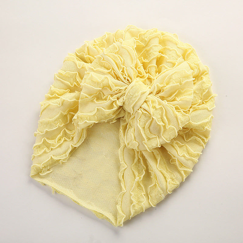 Baby Cow Louver Bow Head Cap Baby High Elastic Brimless Indian Tire Hat - Korvel