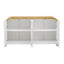 U-STYLE four door curved corner design wavy door panel cabinet with adjustable shelves - Korvel