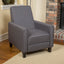 Smoke Fabric Push Back Chair for Elegant Home Décor - Korvel