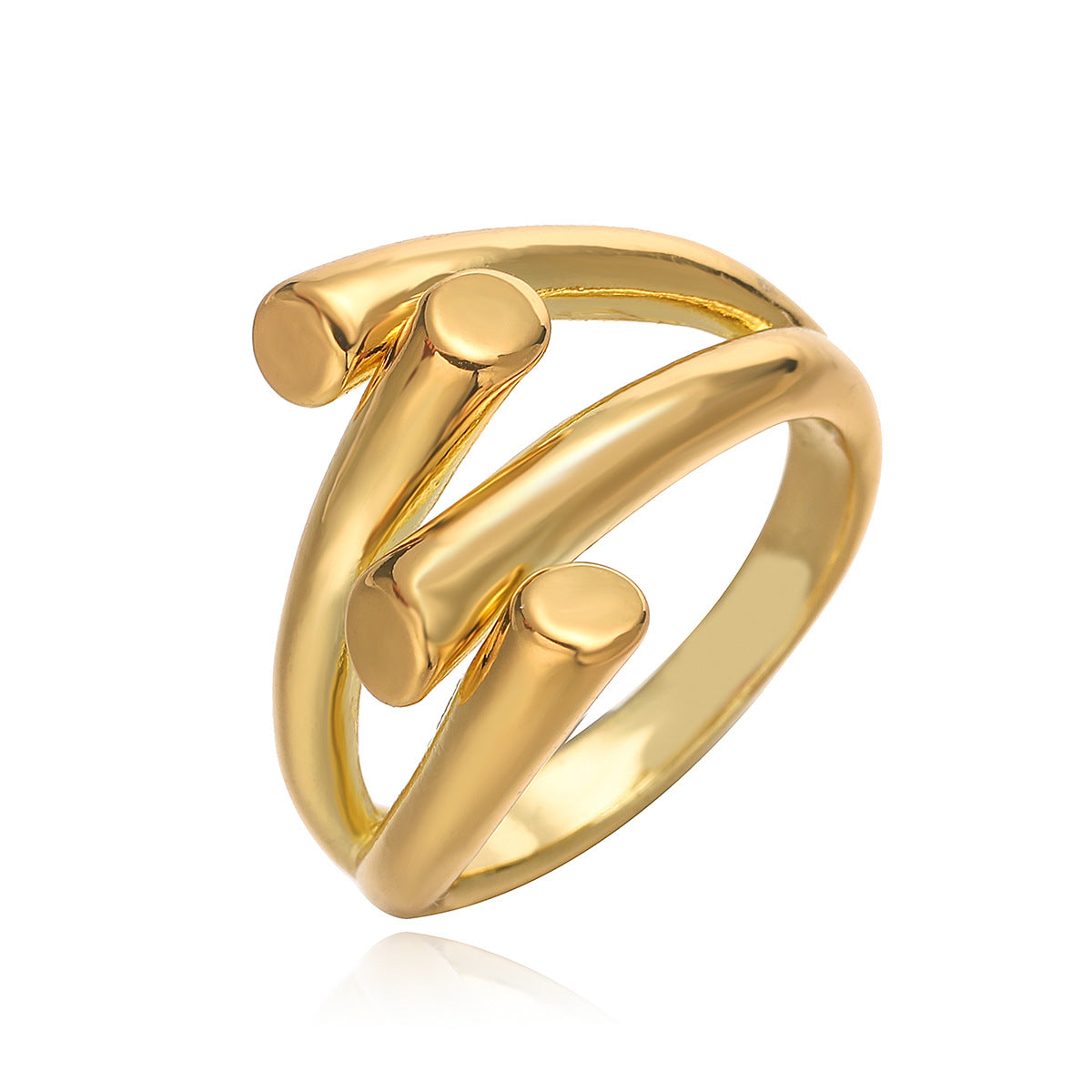 Simple and personalized smooth irregular geometric ring for women niche and versatile ring - Korvel