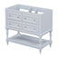 Meuble de salle de bain bleu de 36" avec 4 tiroirs