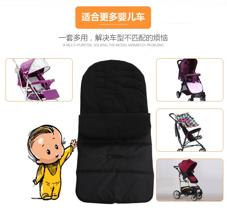 Baby Stroller Footmuff Carseat Sleep Bag Pram Polyester Envelop Strap On The Carriage Warm Booties winter autumn - Korvel