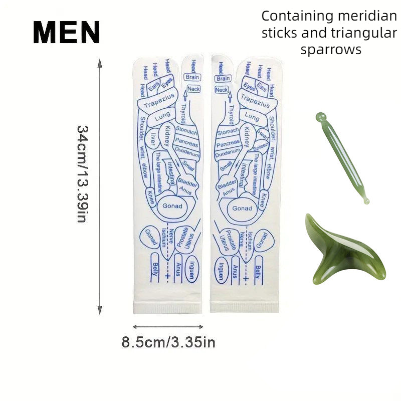 Warp socks English acupoint socks meridian socks massage socks - Korvel