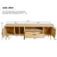 Vine TV stand with 2 cabinets and 2 open shelves, suitable for TVs under 80 inches, with solid wood legs for TV cabinets - Korvel