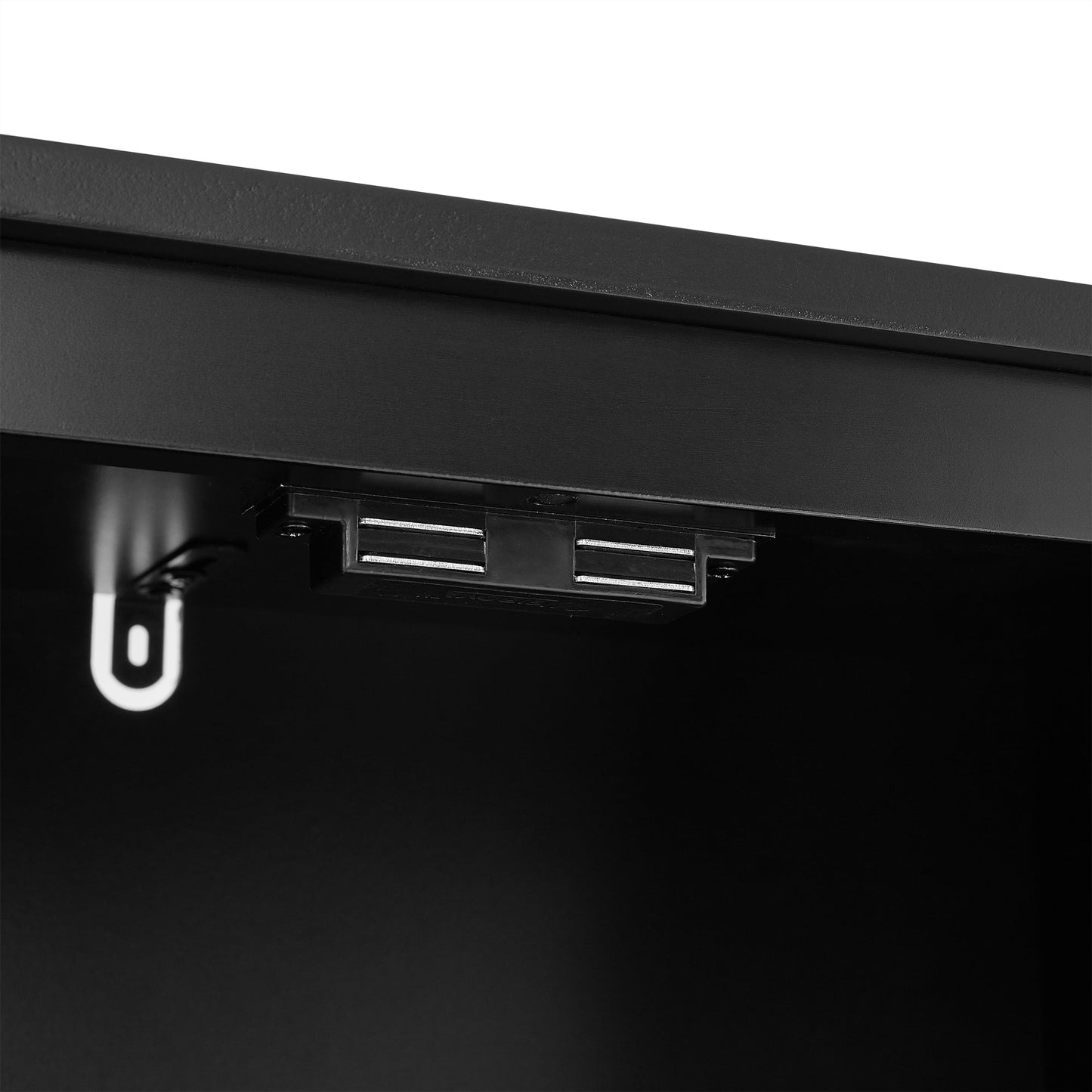 Armoire de rangement de salle de bain noire élégante avec étagère réglable