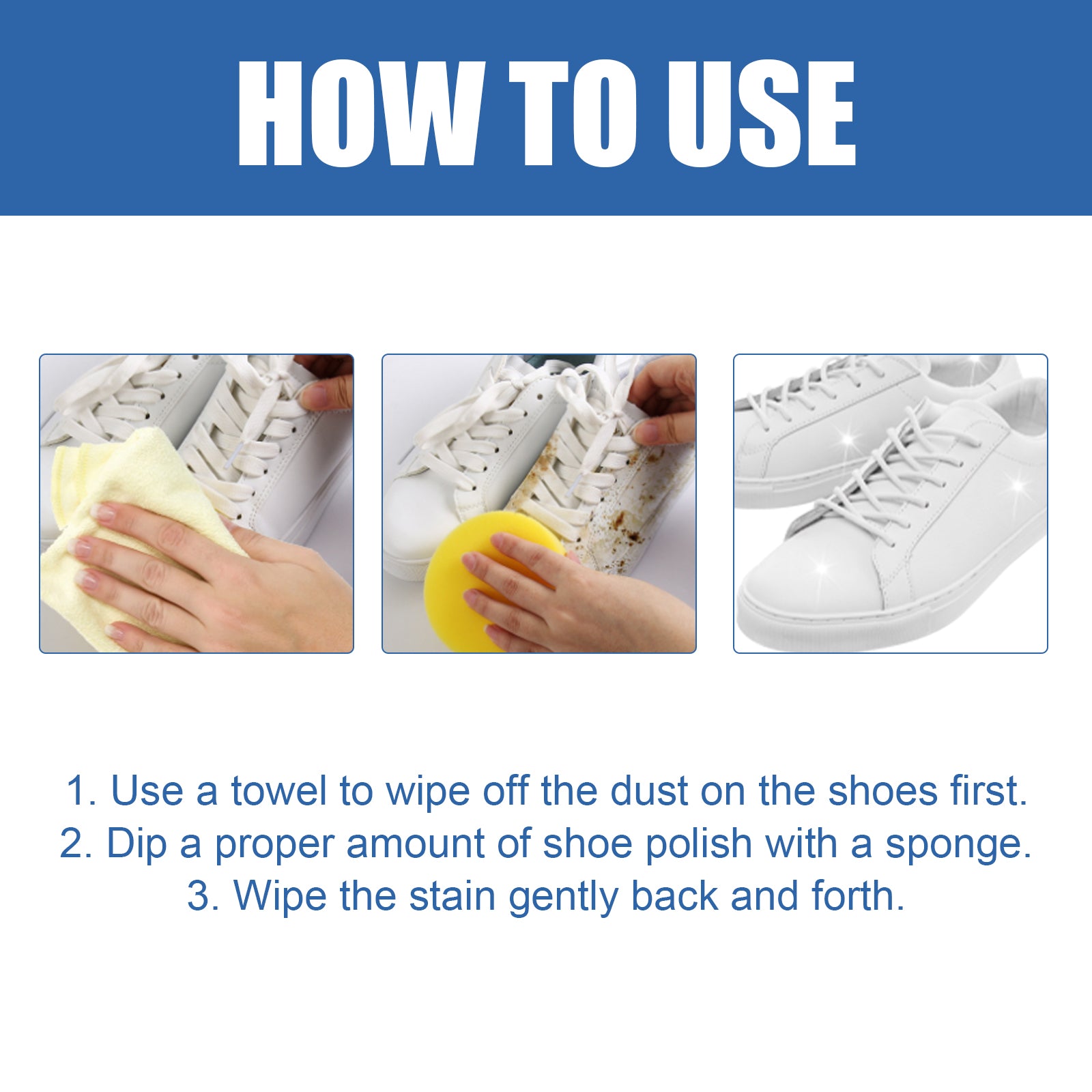 Little White Shoes Cleaning Cream, Little White Shoes Clean Stains Shoes Edge Yellow Free Wash Whitening Cleaning Cream - Korvel