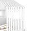 Full Size House Low Loft Bed with Four Drawers,White - Korvel
