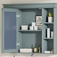 35 ''x 28' 'blue wall mounted bathroom storage cabinet with mirror door and medication cabinet with 6 open shelves - Korvel
