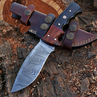 Artisan Crafted Damascus Steel Hunting Knife - Korvel