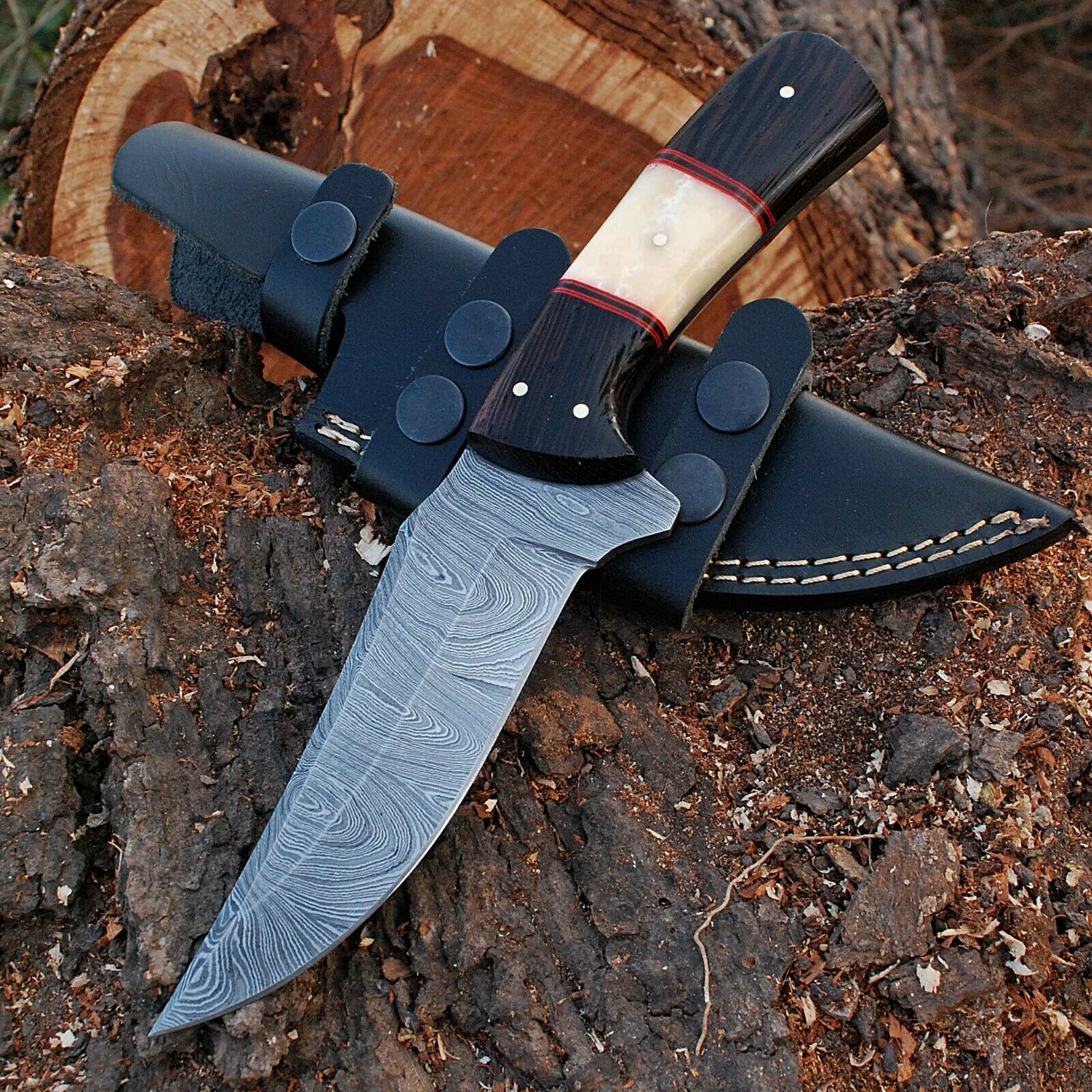 Artisan Crafted Damascus Steel Hunting Knife - Korvel