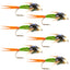 Chartreuse Copper John Nymph Flies - Premium Set of 6 for Trout Fishing - Korvel
