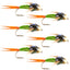 Premium Tungsten Bead Head Chartreuse Copper John Nymph Flies - Pack of 6, Size 18 - Korvel