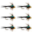 Premium Zebra Copper John Nymph Flies - 6 Pack, Size 12 for Ultimate Fishing Success - Korvel