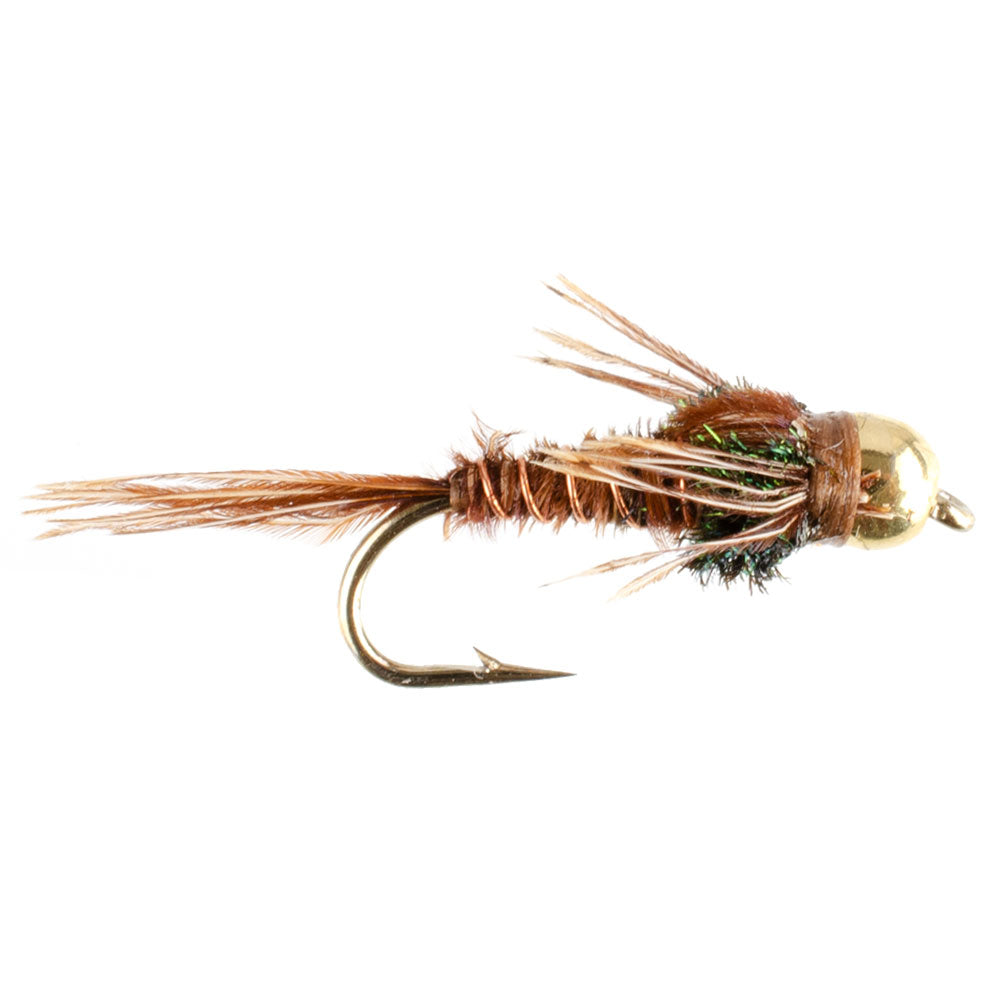 Premium Bead Head Pheasant Tail Nymphs - 12 Pack Size 16 - Korvel